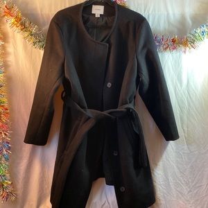 Hidden Button Peacoat